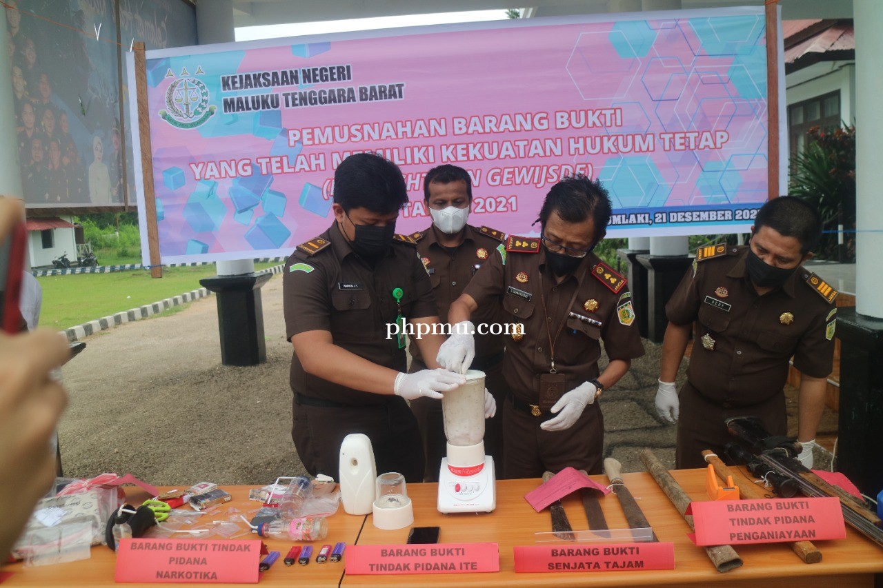 Kajari MTB Pimpin Pemusnahan Barang Bukti Enam Tahun Terakhir 