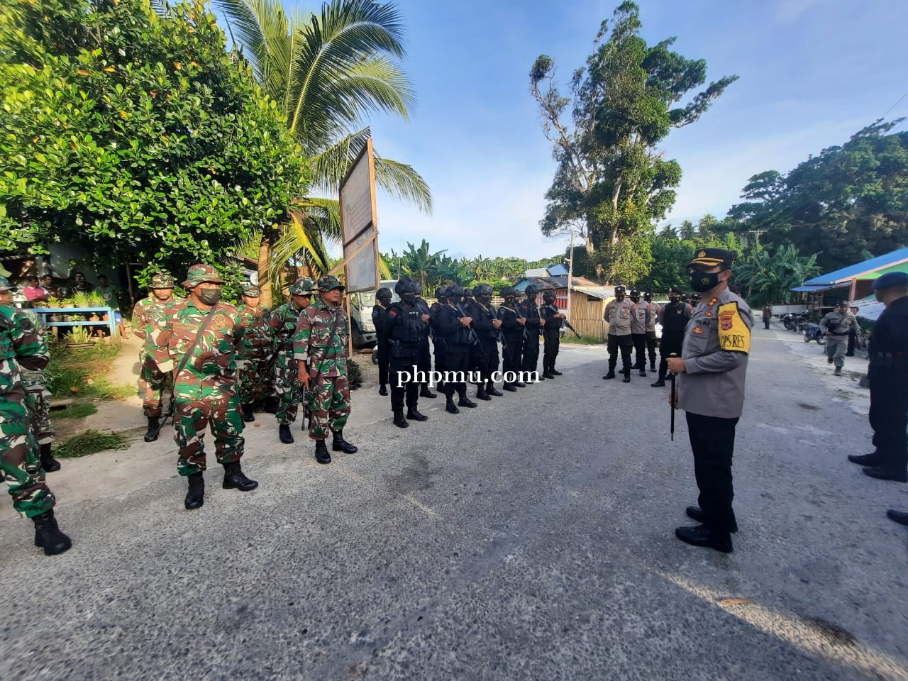 Gandeng TNI dan Brimob Polres Tanimbar Gerak Cepat redam situasi konflik Antar Desa. 