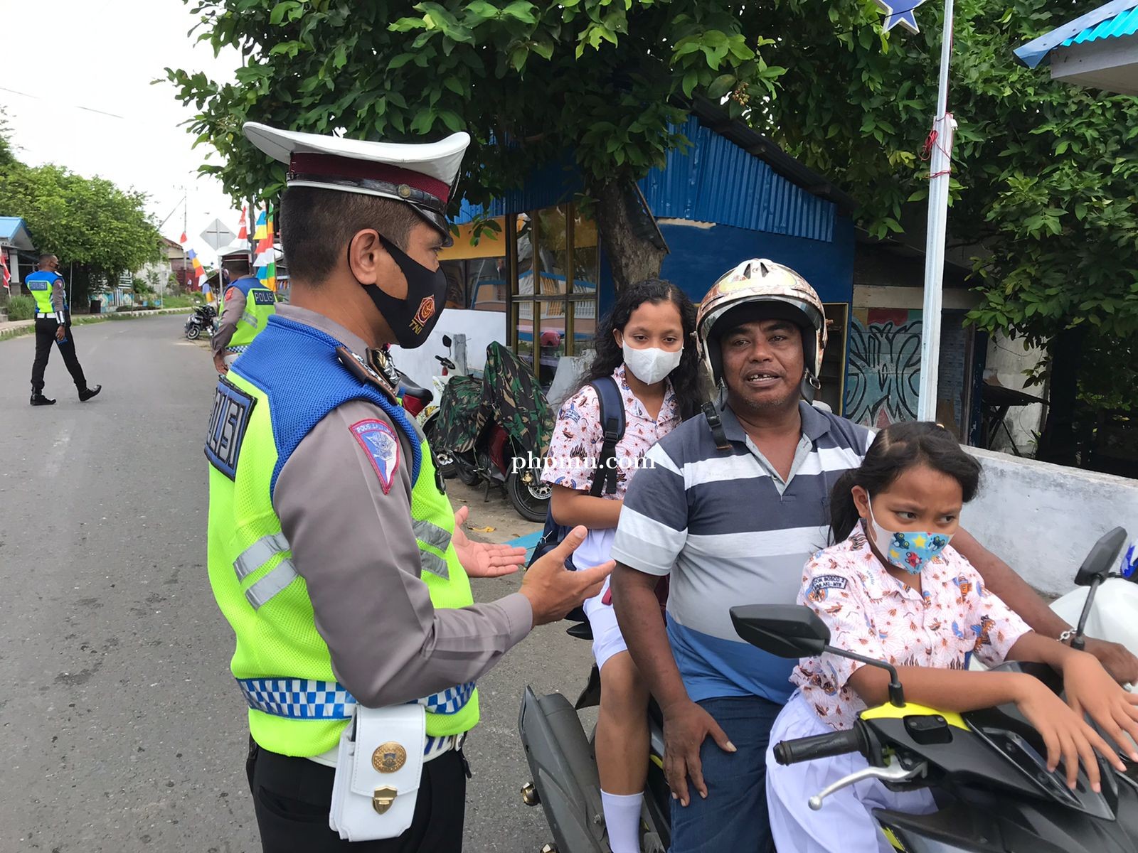 Satlantas Polres Tanimbar Disiplinkan Pengendara Bermotor