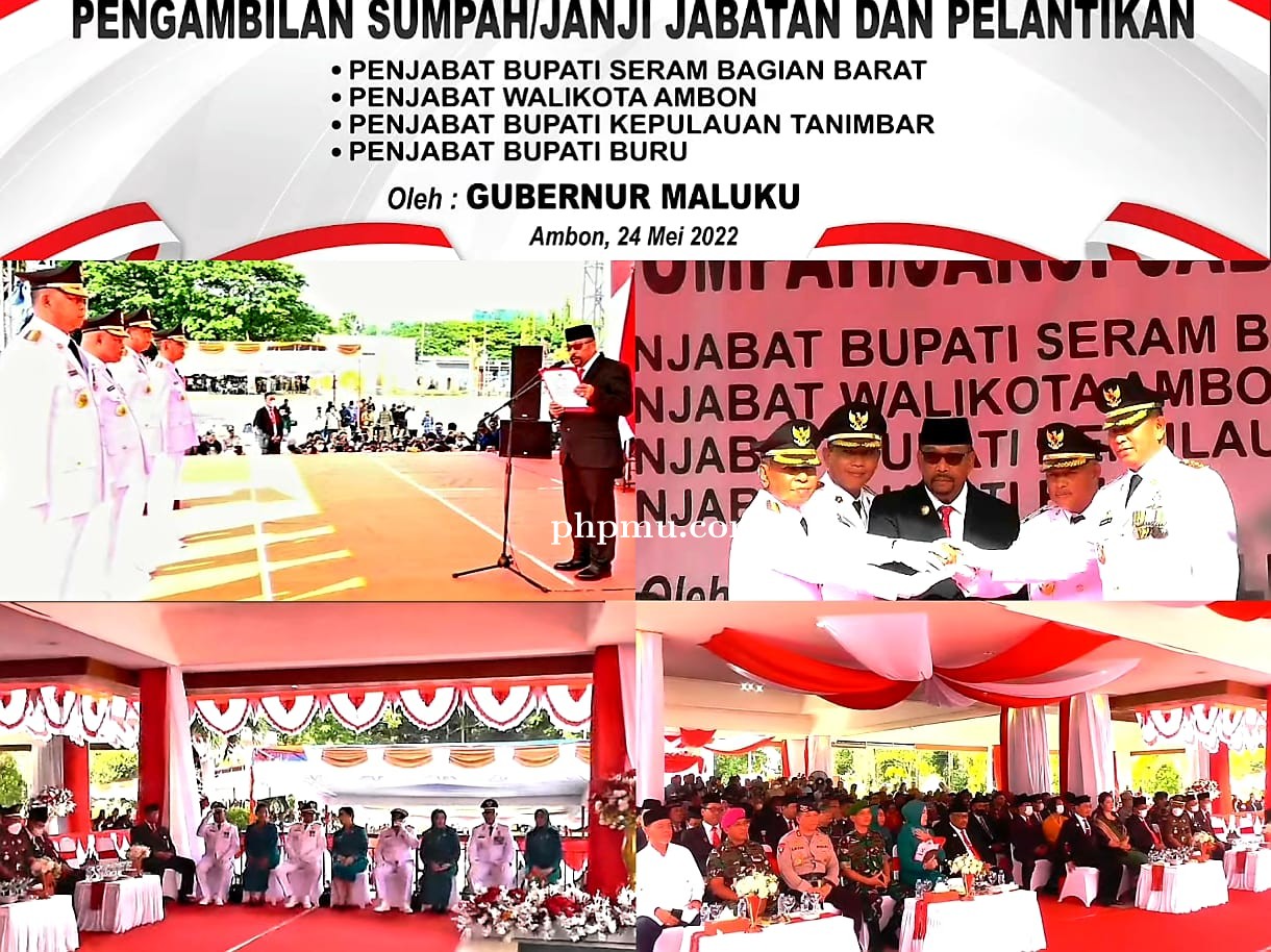 Empat Penjabat Bupati/Wali Kota Resmi Dilantik Gubernur Maluku